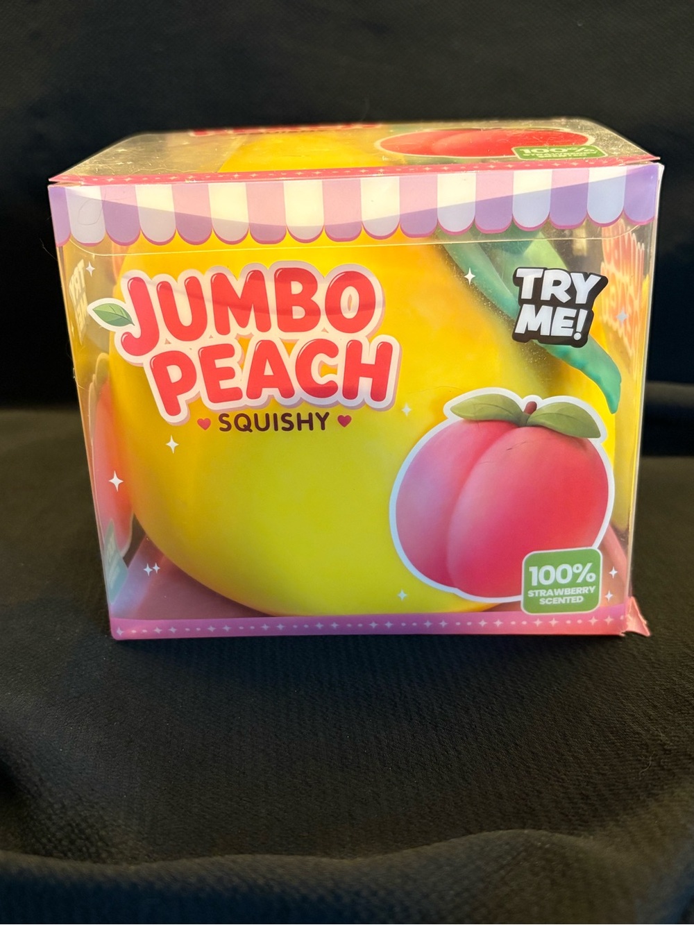 Jumbo Peach Squishy Strawberry Scented Large Stress Toy New Boxe